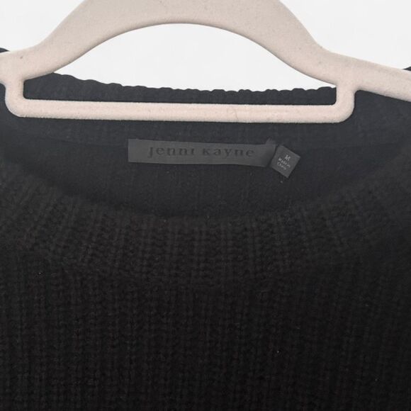 Jenni Kayne Cashmere Fisherman Sweater – Black Minimalist Coastal Luxe medium - Picture 4 of 7